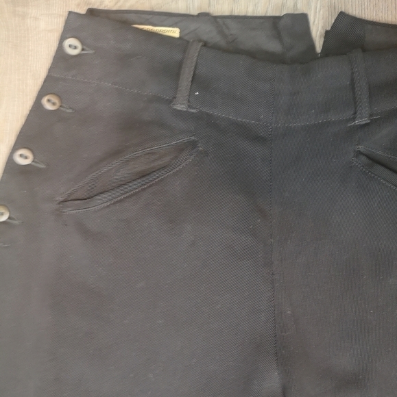 90s Vintage Jockey Black Jodhpur Dropped Crotch High Waist Riding Pants - Picture 3 of 7